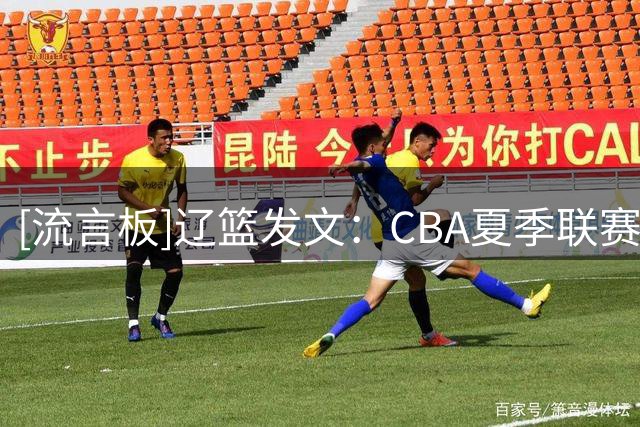 [流言板]辽篮发文：CBA夏季联赛（青岛）小组赛第二场，辽宁负于山东